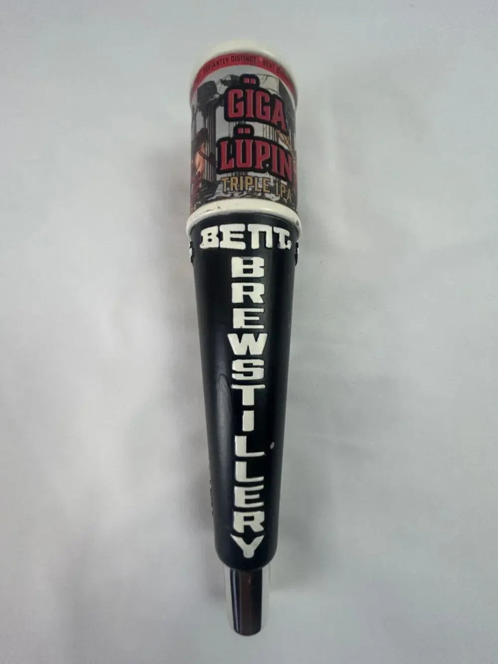 Bent Brewstillery Giga Lupin Triple IPA Beer Tap Handle Minnesota Brewery 9in